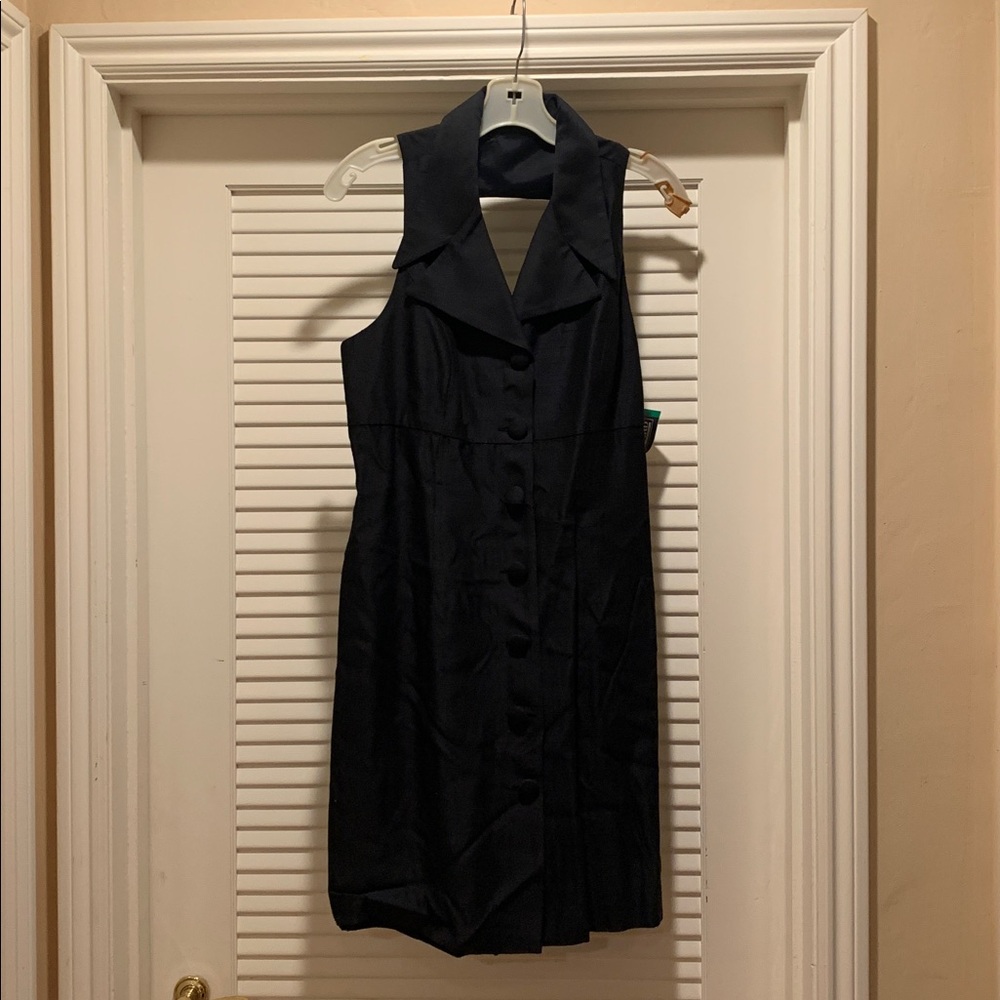 Jessica Howard Black Dress with Green Tag